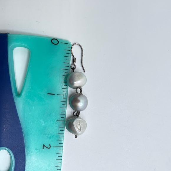 Sterling & Pearl Earrings! - Picture 2 of 4